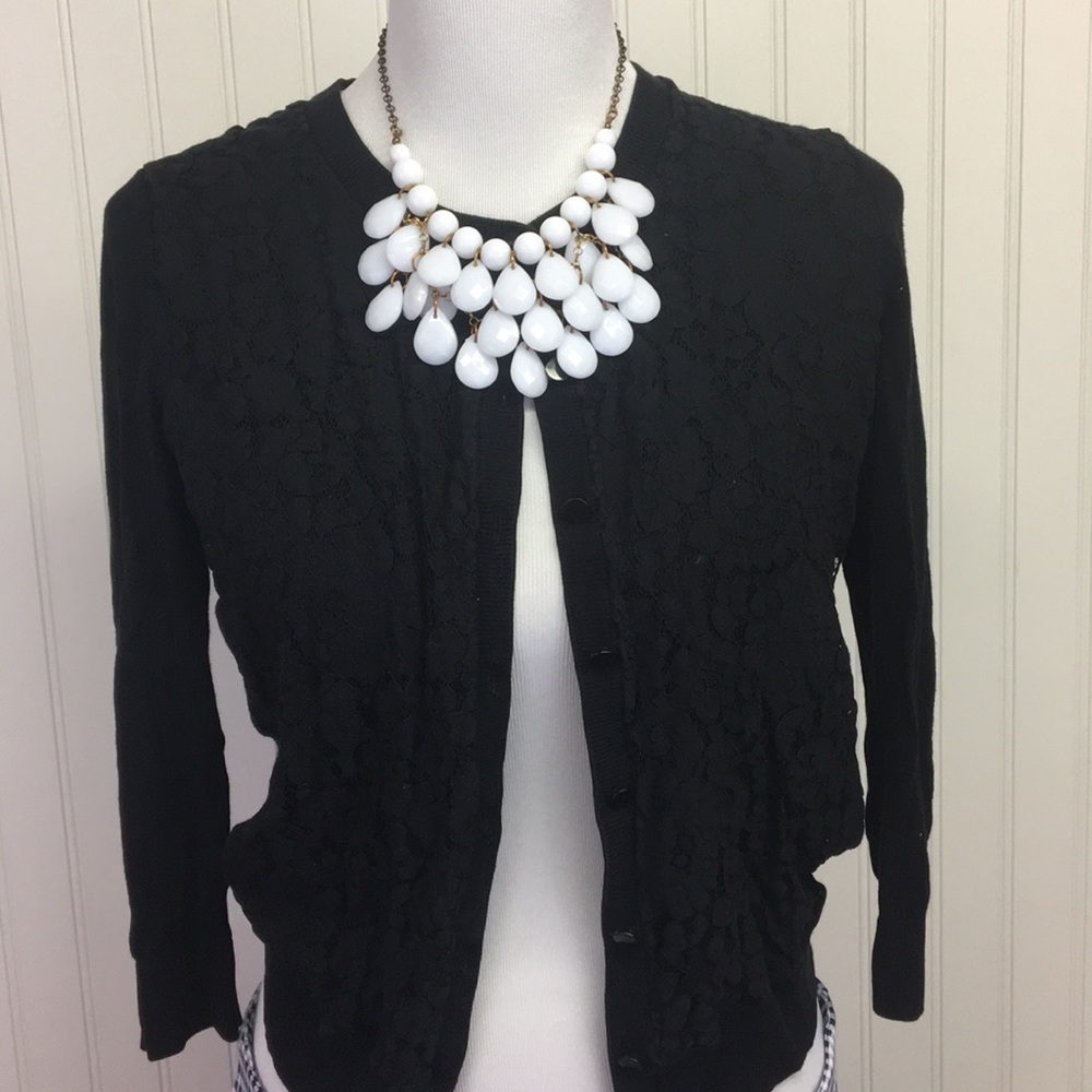 Talbots Cardigan with Lace